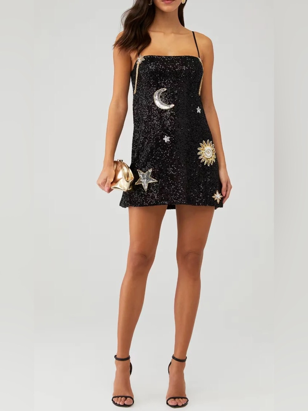 Eastnwest Sequin Star Mini Dress Size Large 34733